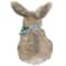 8" Plush Rabbit with Floral Bow Easter Figurine